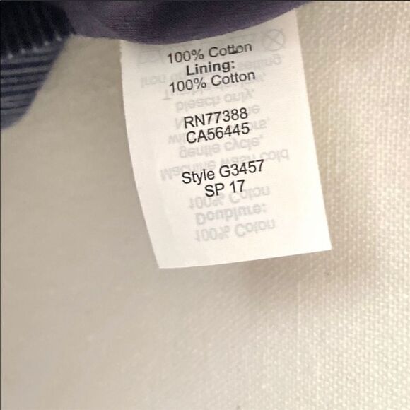 Madewell Off Shoulder Mini Blue Pinstripe Bell Sleeve 100% Cotton Dress Sz 4 - Picture 6 of 7